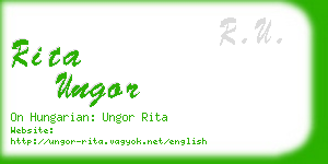 rita ungor business card